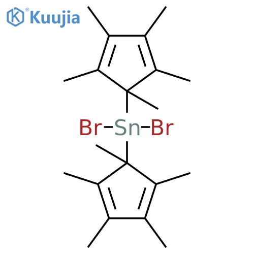 Stannane, dibromobis(1,2,3,4,5-pentamethyl-2,4-cyclopentadien-1-yl)- structure