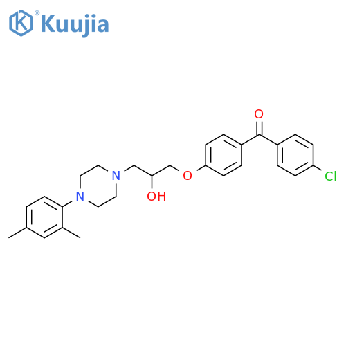 1-4-(4-chlorobenzoyl)phenoxy-3-4-(2,4-dimethylphenyl)piperazin-1-ylpropan-2-ol structure