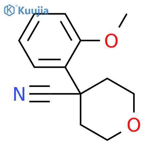 4-(2-methoxyphenyl)oxane-4-carbonitrile structure