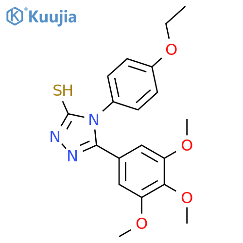 4-(4-ethoxyphenyl)-5-(3,4,5-trimethoxyphenyl)-4H-1,2,4-triazole-3-thiol structure