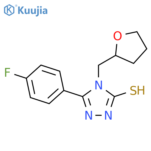 5-(4-Fluorophenyl)-4-(oxolan-2-ylmethyl)-4H-1,2,4-triazole-3-thiol structure