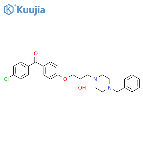 1-(4-benzylpiperazin-1-yl)-3-4-(4-chlorobenzoyl)phenoxypropan-2-ol structure