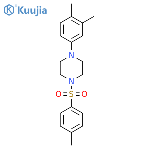 1-(3,4-dimethylphenyl)-4-(4-methylbenzenesulfonyl)piperazine structure