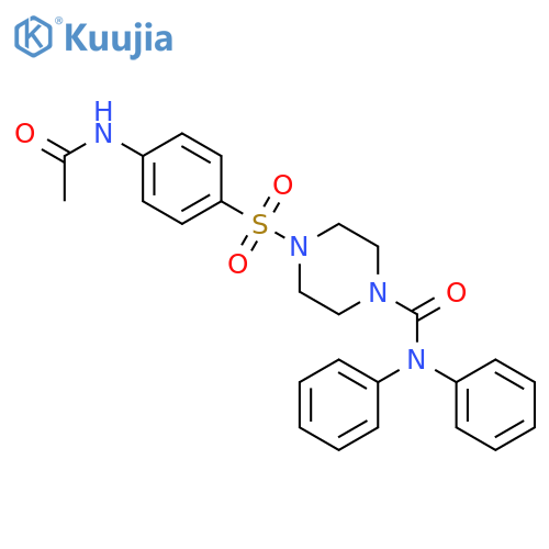 4-(4-acetamidobenzenesulfonyl)-N,N-diphenylpiperazine-1-carboxamide structure