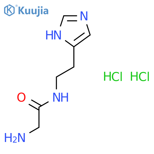 N-[2-(1H-imidazol-5-yl)ethyl]glycinamide dihydrochloride structure