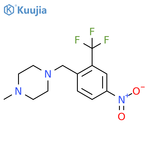 1-Methyl-4-(4-nitro-2-(trifluoromethyl)benzyl)piperazine structure