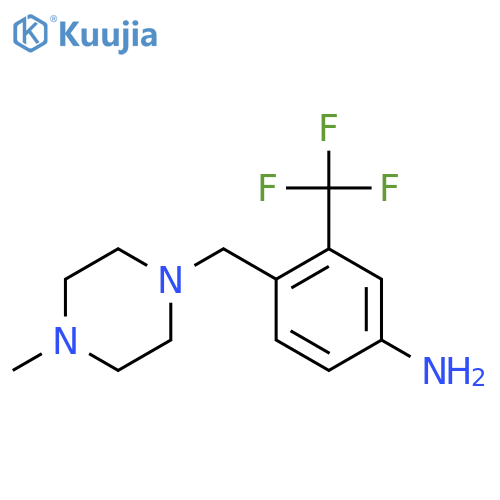 4-[(4-methylpiperazin-1-yl)methyl]-3-(trifluoromethyl)aniline structure