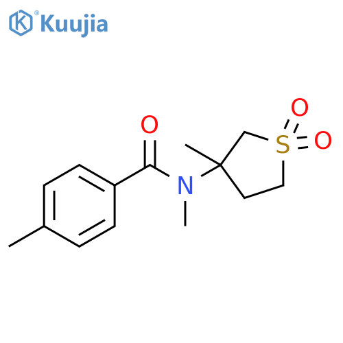 N,4-dimethyl-N-(3-methyl-1,1-dioxo-1lambda6-thiolan-3-yl)benzamide structure