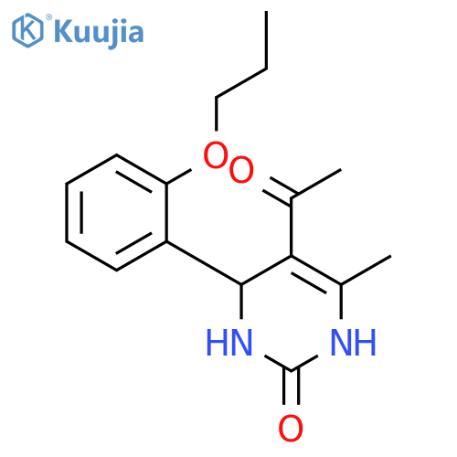5-Acetyl-6-methyl-4-(2-propoxy-phenyl)-3,4-dihydro-1H-pyrimidin-2-one structure