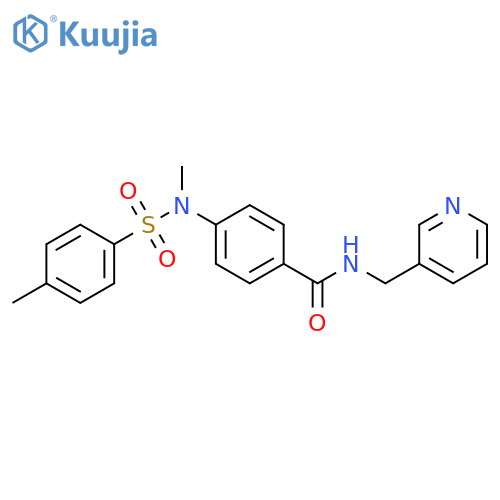 4-(N-methyl4-methylbenzenesulfonamido)-N-[(pyridin-3-yl)methyl]benzamide structure
