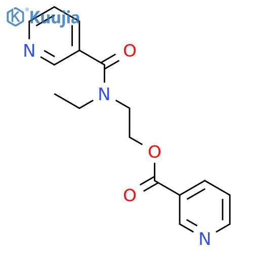 2-[ethyl(pyridin-3-ylcarbonyl)amino]ethyl pyridine-3-carboxylate structure