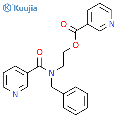 2-[benzyl(pyridin-3-ylcarbonyl)amino]ethyl pyridine-3-carboxylate structure