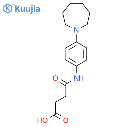 4-(4-Azepan-1-ylphenyl)amino-4-oxobutanoic acid structure