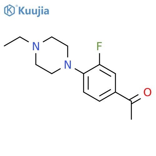 1-[4-(4-ethylpiperazin-1-yl)-3-fluorophenyl]ethan-1-one structure