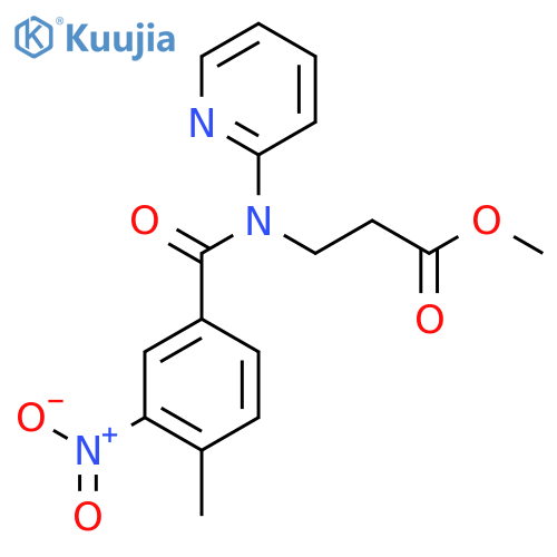 Methyl 3-(4-methyl-3-nitro-N-(pyridin-2-yl)benzamido)propanoate structure