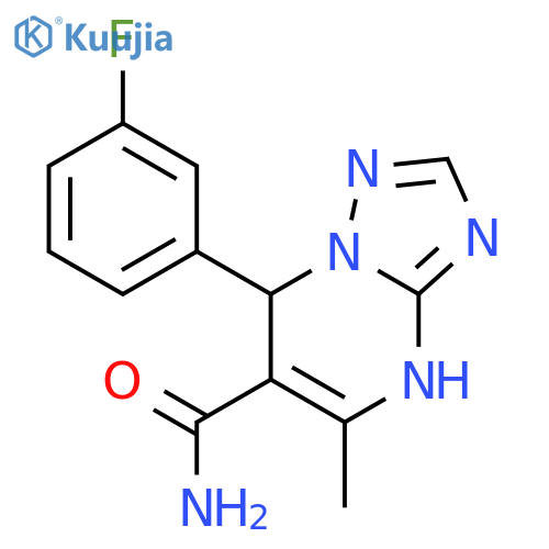 7-(3-fluorophenyl)-5-methyl-4H,7H-1,2,4triazolo1,5-apyrimidine-6-carboxamide structure