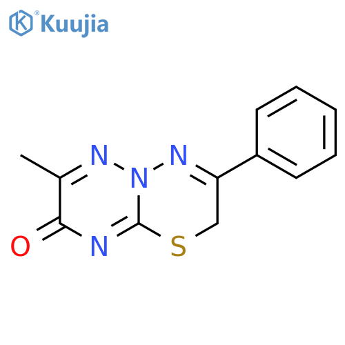 7-methyl-3-phenyl-2H,8H-1,2,4triazino3,2-b1,3,4thiadiazin-8-one structure