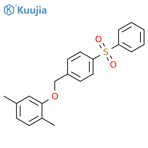 1,4-dimethyl-2-{[4-(phenylsulfonyl)benzyl]oxy}benzene structure