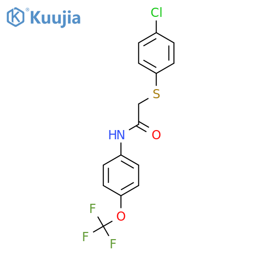2-[(4-Chlorophenyl)sulfanyl]-N-[4-(trifluoromethoxy)phenyl]acetamide structure