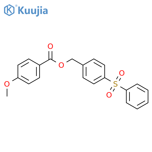 4-(phenylsulfonyl)benzyl 4-methoxybenzoate structure