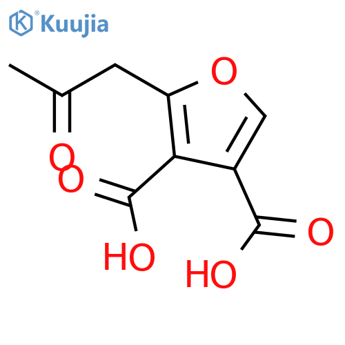 3,4-FURANDICARBOXYLIC ACID, 2-(2-OXOPROPYL)- structure
