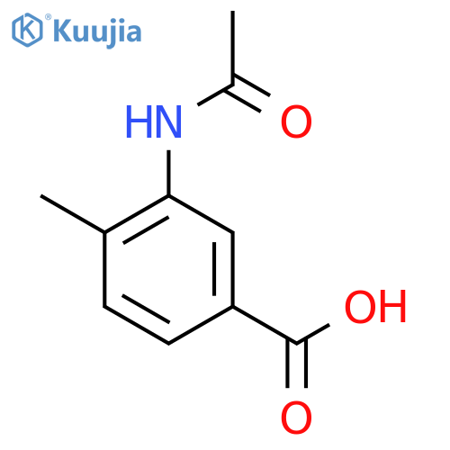 3-Acetamido-4-methylbenzoic acid structure
