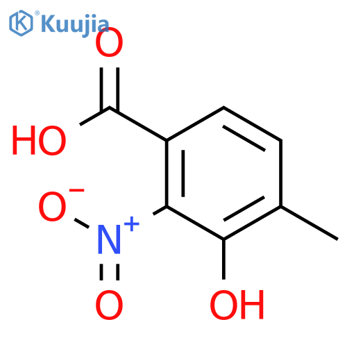 3-Hydroxy-4-methyl-2-nitrobenzoic acid structure