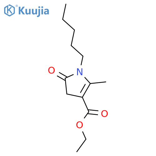 1H-Pyrrole-3-carboxylicacid, 4,5-dihydro-2-methyl-5-oxo-1-pentyl-, ethyl ester structure