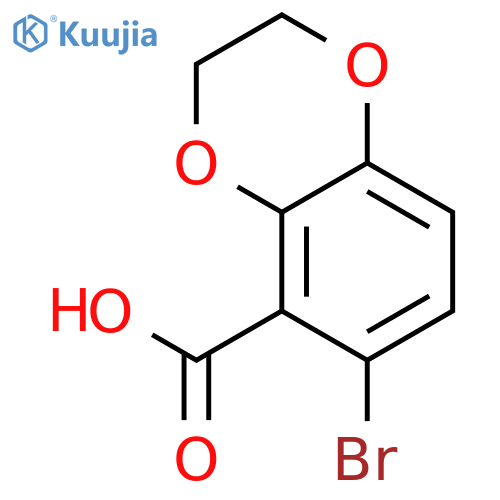 1,4-Benzodioxin-5-carboxylic acid, 6-bromo-2,3-dihydro- structure