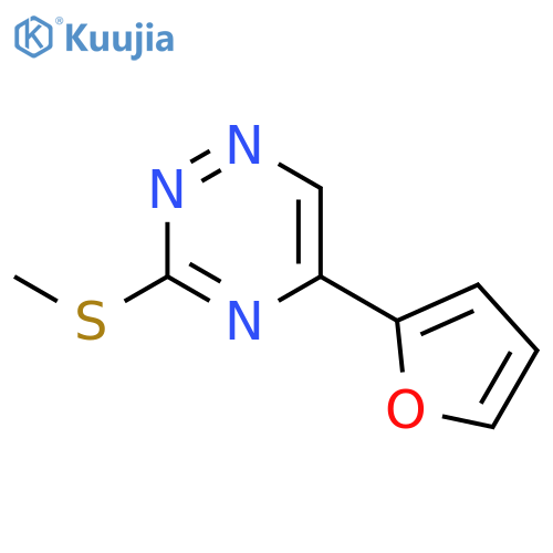 5-furan-2-yl-3-(methylsulfanyl)-1,2,4-triazine structure
