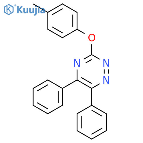 3-(4-methylphenoxy)-5,6-diphenyl-1,2,4-triazine structure