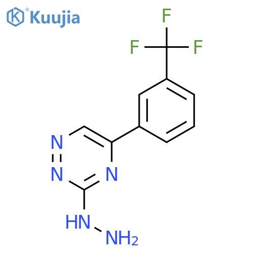 3-hydrazino-5-[3-(trifluoromethyl)phenyl]-1,2,4-triazine structure