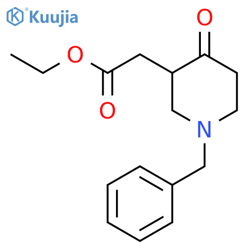 3-Piperidineaceticacid, 4-oxo-1-(phenylmethyl)-, ethyl ester structure