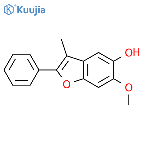 6-Methoxy-3-methyl-2-phenyl-1-benzofuran-5-ol structure