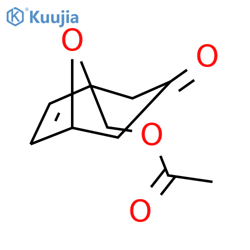 8-Oxabicyclo[3.2.1]oct-6-en-3-one, 1-[(acetyloxy)methyl]- structure