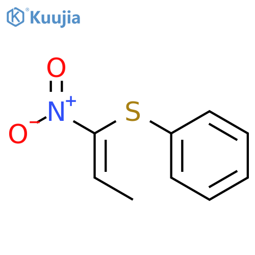 BENZENE, [(1-NITRO-1-PROPENYL)THIO]- structure