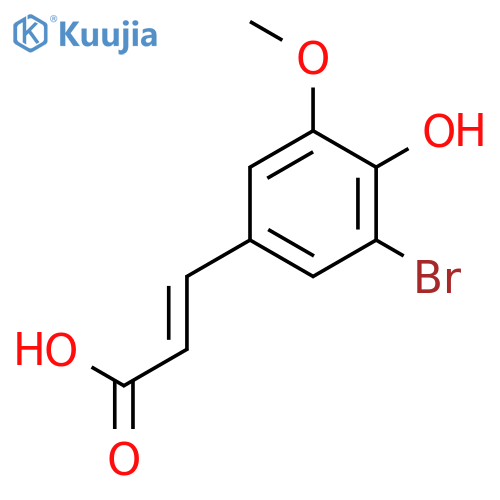 3-(3-Bromo-4-hydroxy-5-methoxyphenyl)acrylic acid structure