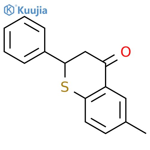 4H-1-Benzothiopyran-4-one,2,3-dihydro-6-methyl-2-phenyl- structure
