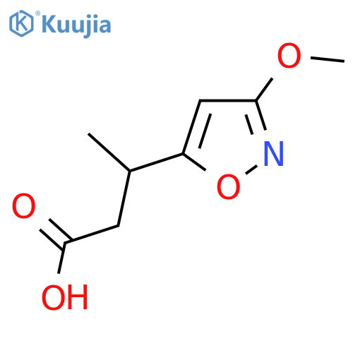 3-(3-methoxy-1,2-oxazol-5-yl)butanoic acid structure
