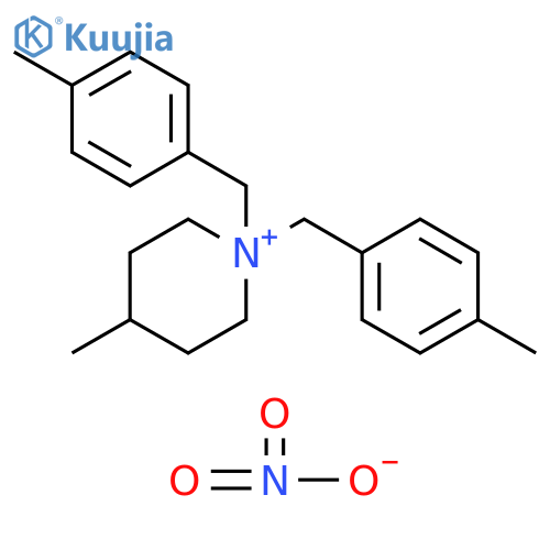 Piperidinium, 4-methyl-1,1-bis[(4-methylphenyl)methyl]-, nitrate structure