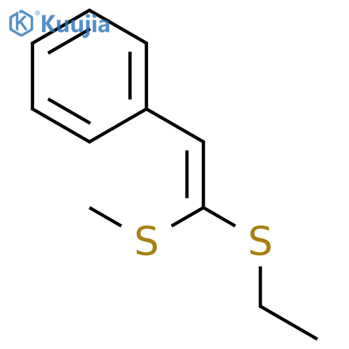Benzene, [(1Z)-2-(ethylthio)-2-(methylthio)ethenyl]- structure