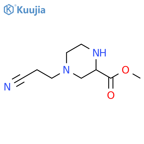 4-(2-cyanoethyl)-2-Piperazinecarboxylic acid methyl ester structure