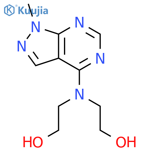 Ethanol,2,2'-[(1-methyl-1H-pyrazolo[3,4-d]pyrimidin-4-yl)imino]bis- structure