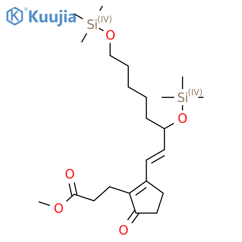1-Cyclopentene-1-propanoic acid, 2-[3,8-bis[(trimethylsilyl)oxy]-1-octenyl]-5-oxo-, methyl ester structure