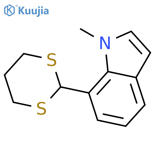 1H-Indole, 7-(1,3-dithian-2-yl)-1-methyl- structure