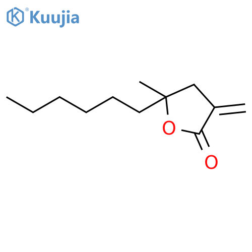 2(3H)-Furanone, 5-hexyldihydro-5-methyl-3-methylene- structure