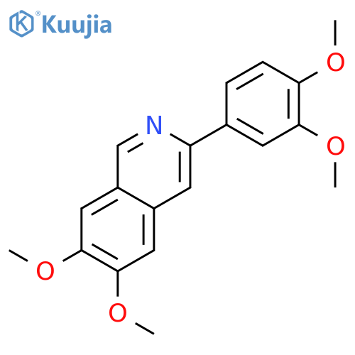 Isoquinoline,3-(3,4-dimethoxyphenyl)-6,7-dimethoxy- structure