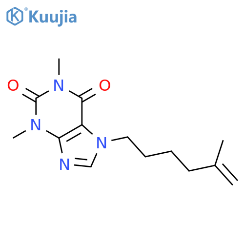 1H-PURINE-2,6-DIONE, 3,7-DIHYDRO-1,3-DIMETHYL-7-(5-METHYL-5-HEXENYL)- structure