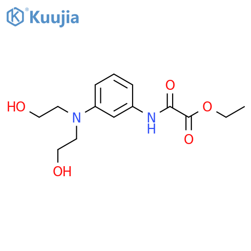Acetic acid,2-[[3-[bis(2-hydroxyethyl)amino]phenyl]amino]-2-oxo-, ethyl ester structure