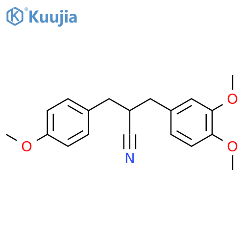 Benzenepropanenitrile, 3,4-dimethoxy-a-[(4-methoxyphenyl)methyl]- structure